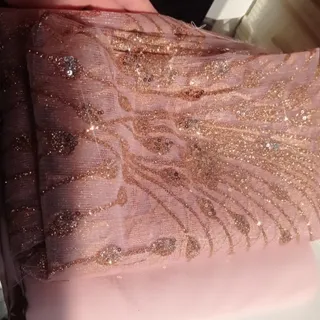 پارچه مجلسی صورتی اکلیل