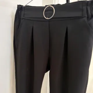 شلوار پارچی ای سیاه راسته