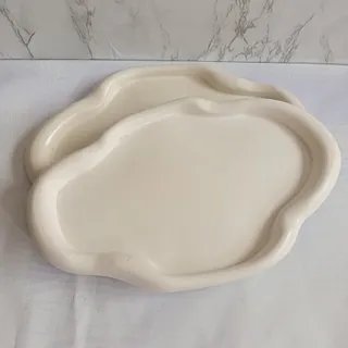 سینی بیضی دفرمه سنگی