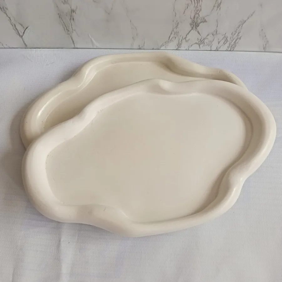 سینی بیضی دفرمه سنگی
