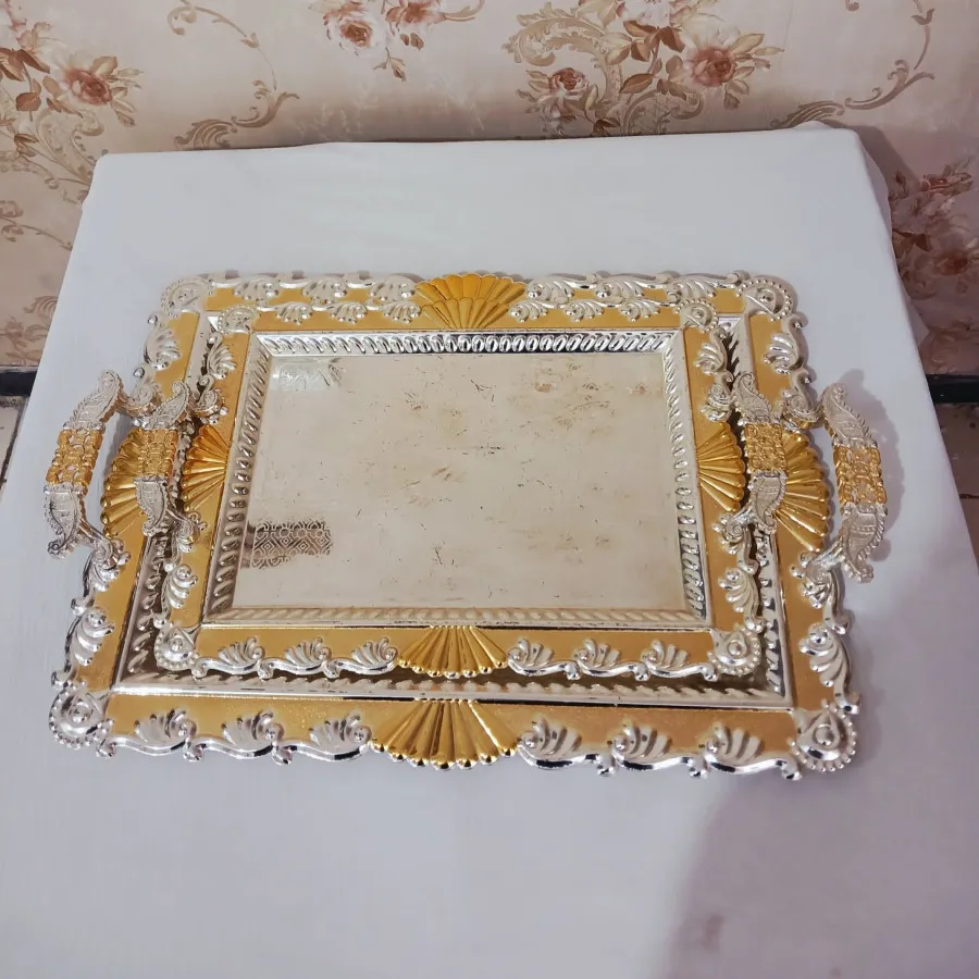 سینی حاشیه طلایی شیک