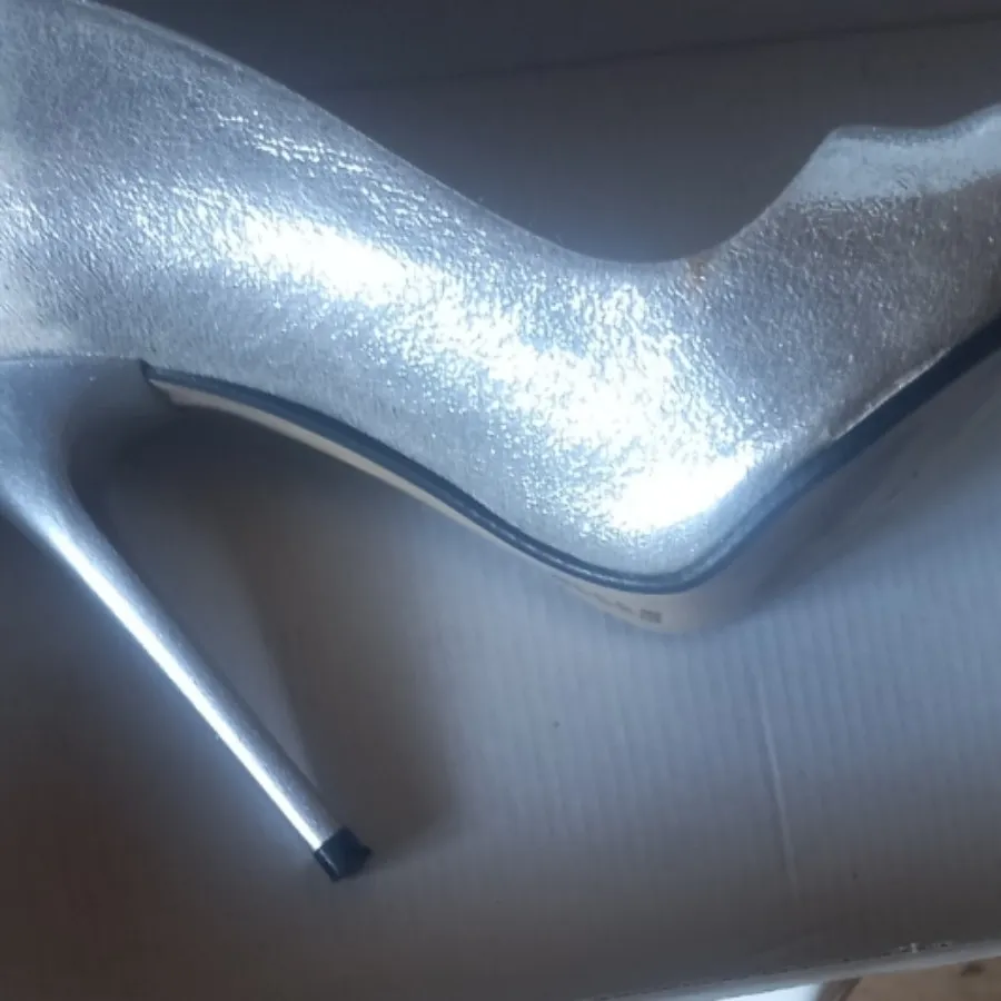 کفش نقره ای مجلسی ترک
