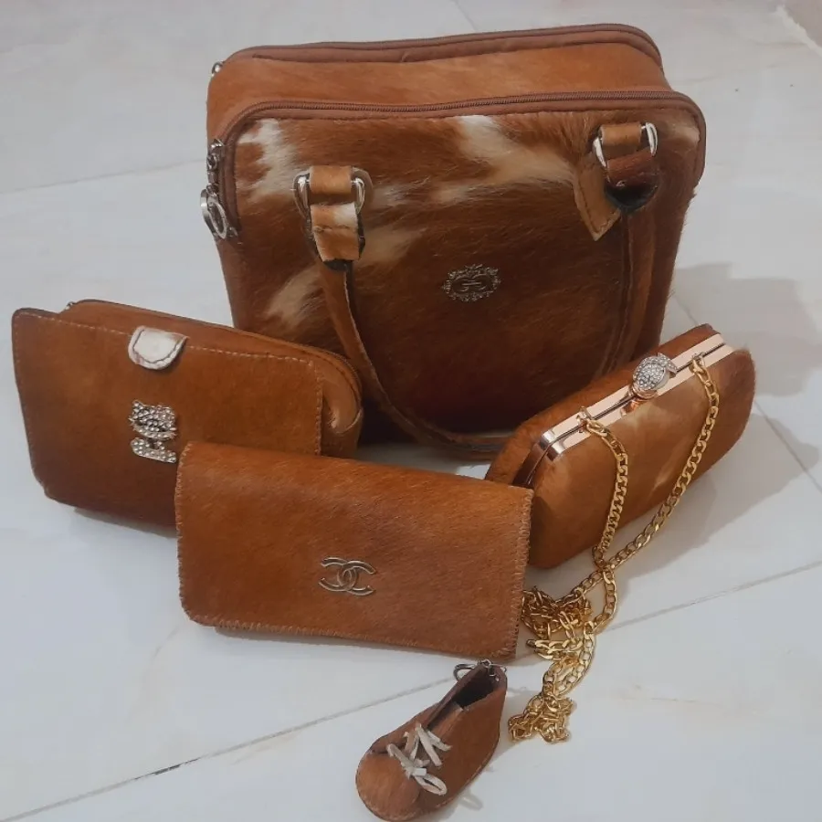 ست 5 تکه کیف چرم دستدوز