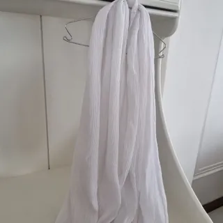شال پلیسه سفید نو