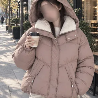 کاپشن یقه خز کلاهدار