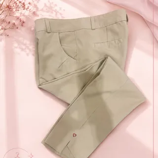 شلوار پارچه ای کرم