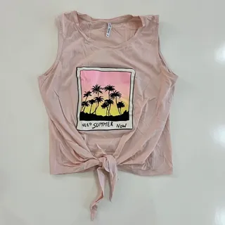 کراپ تیشرت جلو گره ای