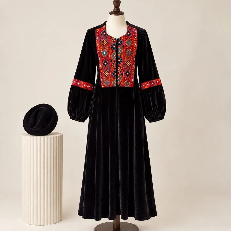 مانتو مخمل سوزندی