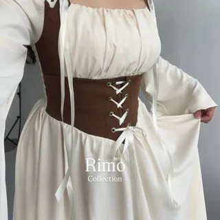 پیراهن زنانه کرم رنگ