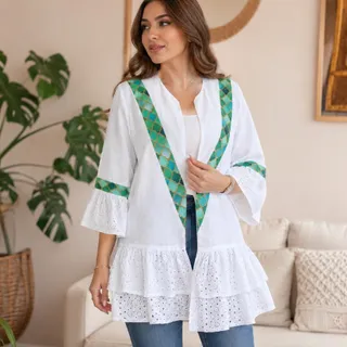 مانتو سفید صدفی