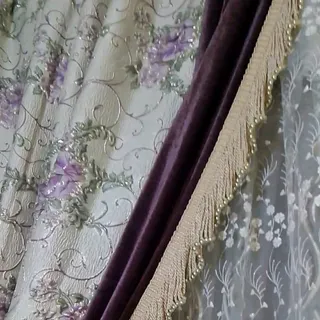 پرده کناره مخمل وژاکارد