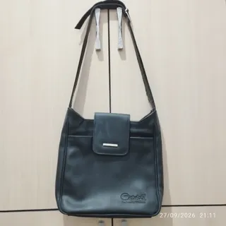 کیف چرم مشکی دوشی پستچی