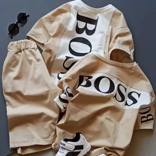 تیشرت و شلوارک طرح BOSS