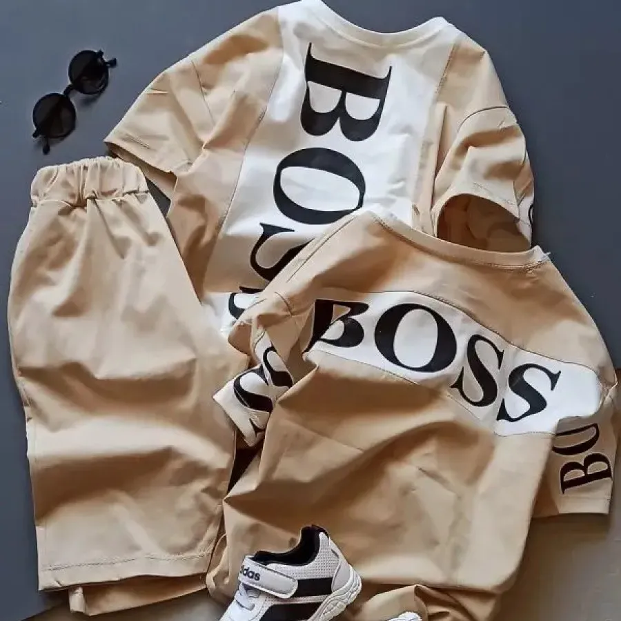 تیشرت و شلوارک طرح BOSS