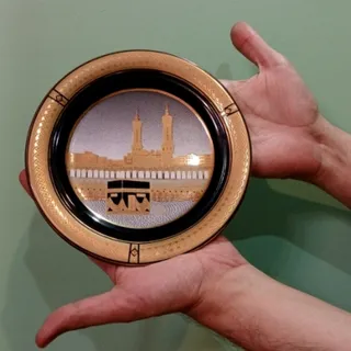 بشقاب کعبه با روکش طلا