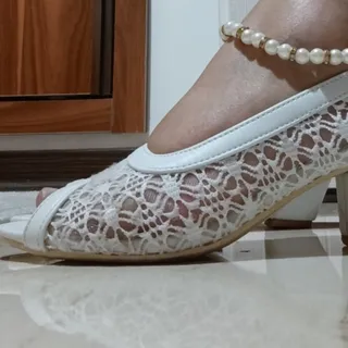 کفش سفید مجلسی مناسب عروس