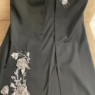 مانتو ساتن مشکی