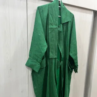 مانتوی لینن سبز