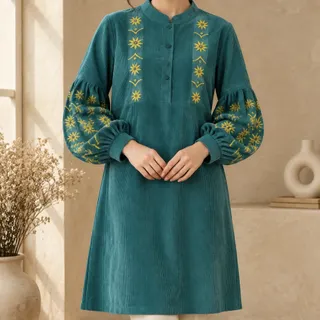 پیراهن مخمل کبریتی