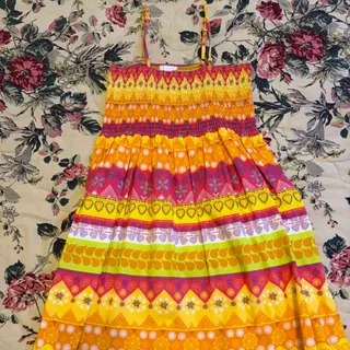 پیراهن دکلته رنگی رنگی
