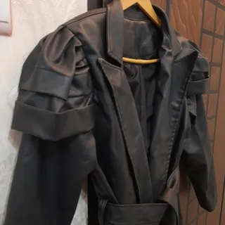ست کت و شلوار چرم مشکی