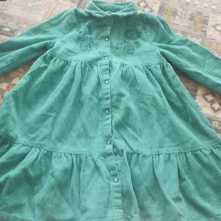 پیراهن عروسکی سبز آبی