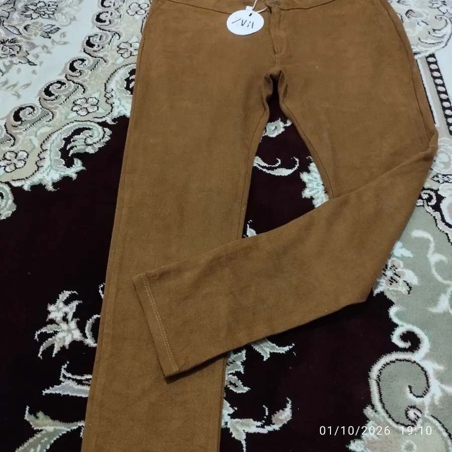شلوار زارا مخمل کبریتی