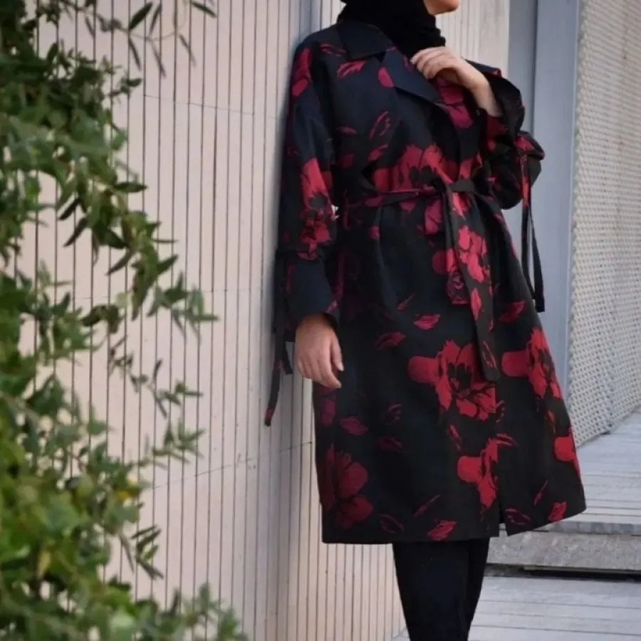 مانتو ژاکارد پارچه ترک