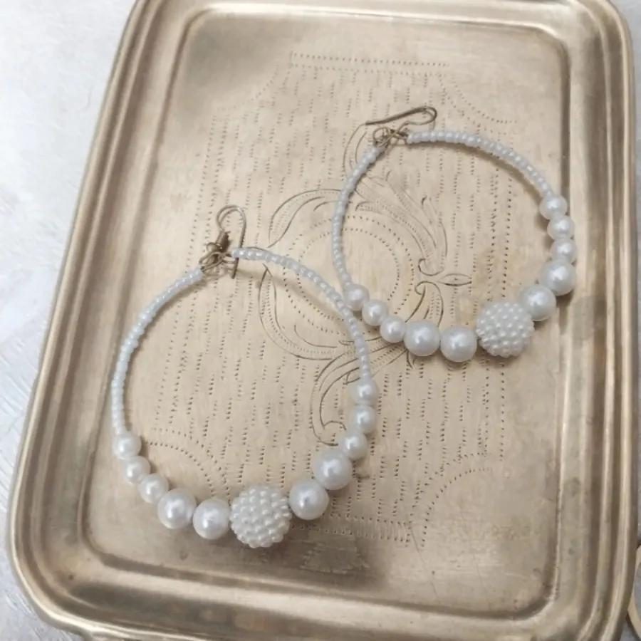 گوشواره مرواریدی حلقه ای