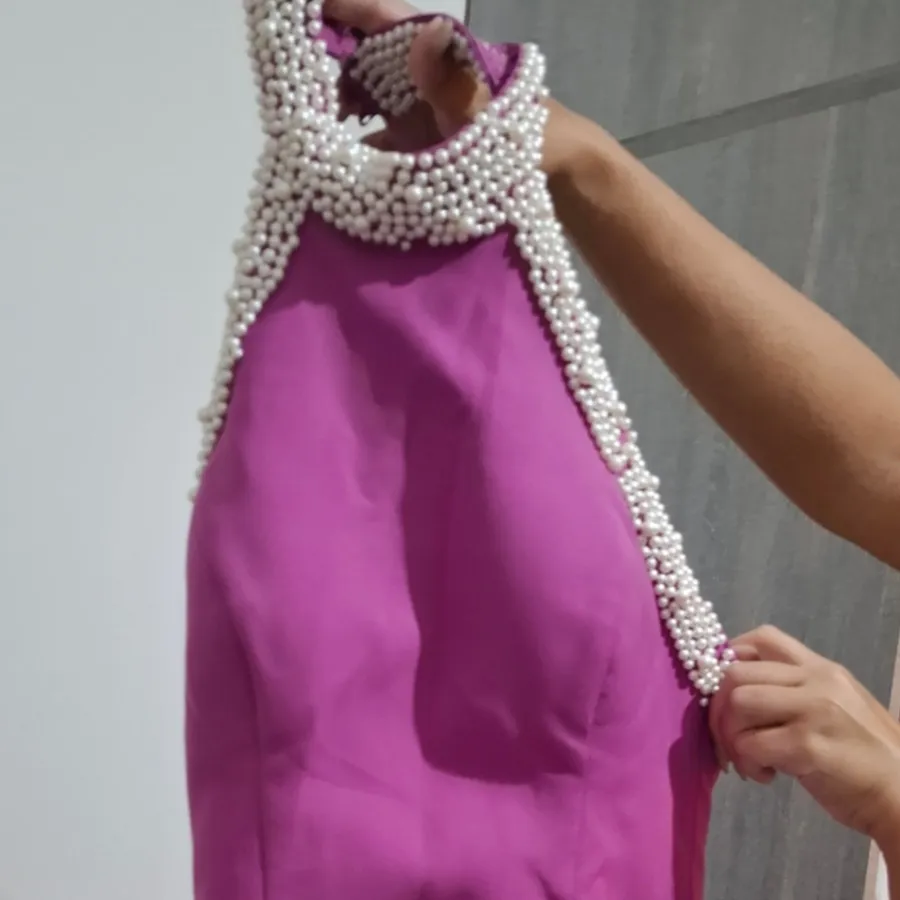 پیراهن مجلسی سرخابی
