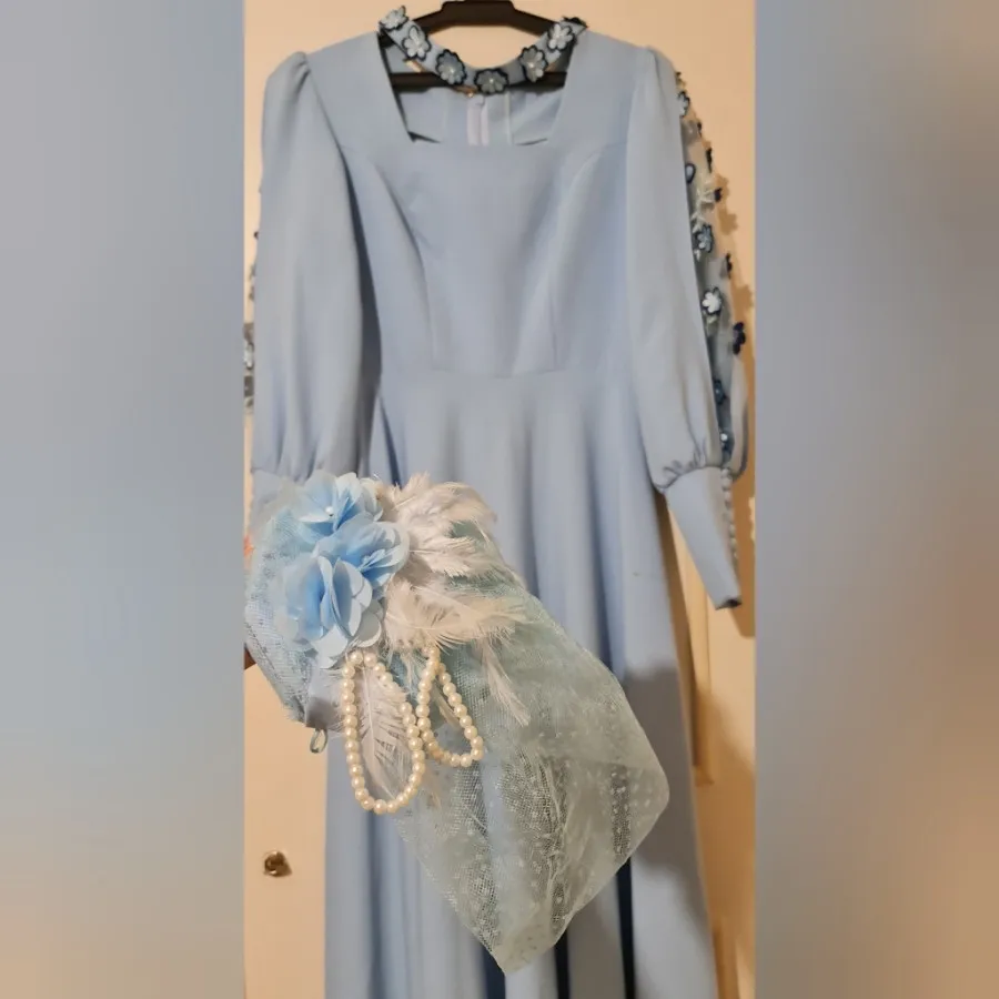 پیراهن مجلسی همراه کلاه