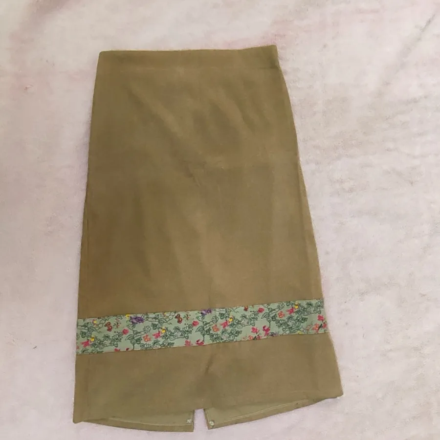 ژیله دامن مخمل کبریتی