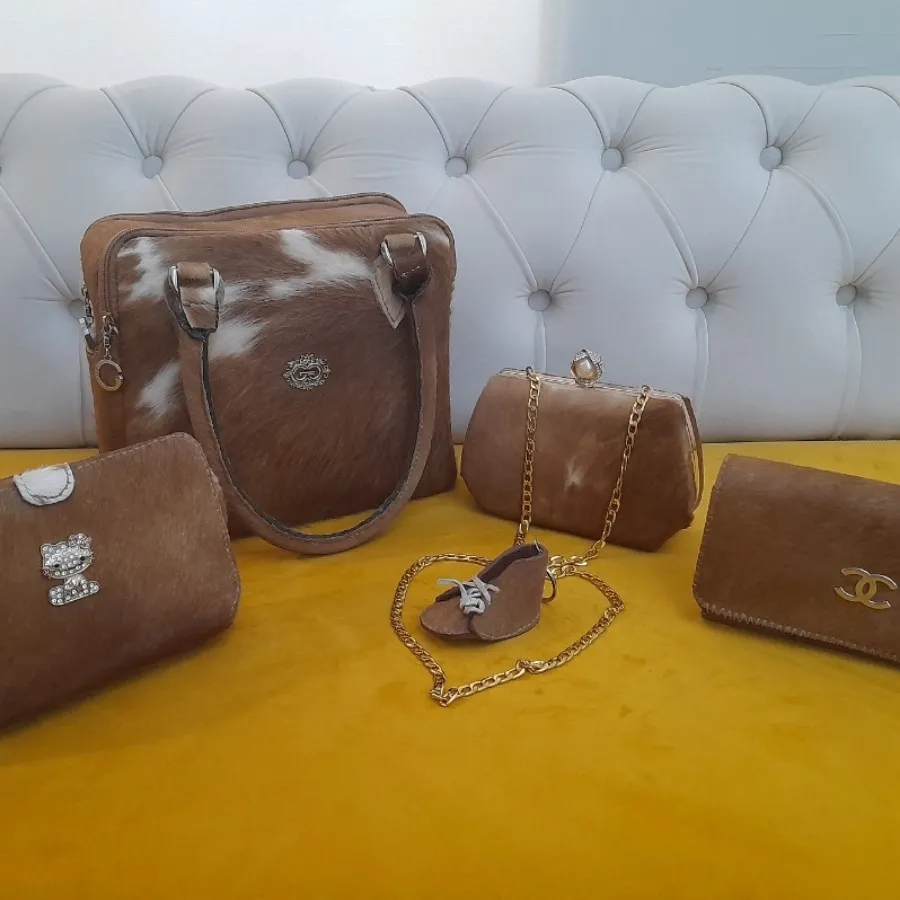 ست کیف چرم طبیعی دستدوز خ