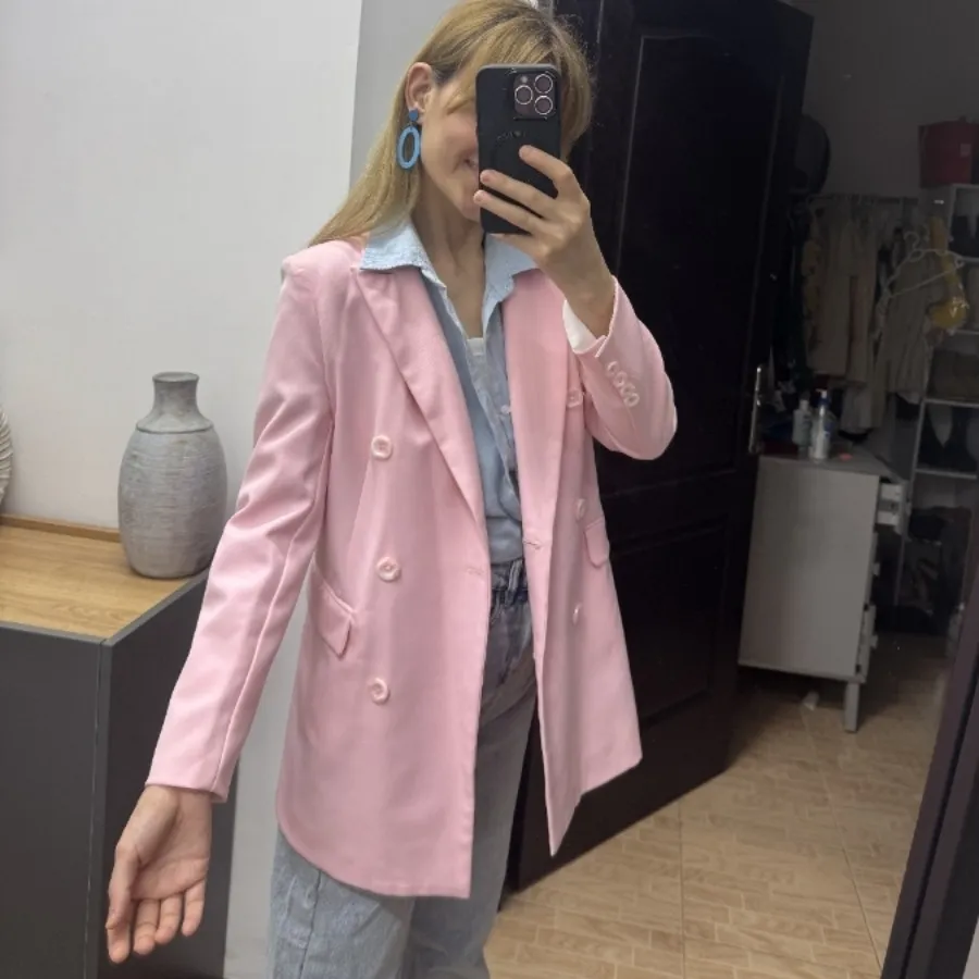 کت پاییزه آستردار صورتی