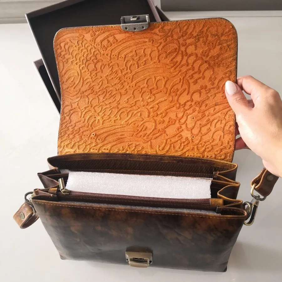 کیف دوشی چرم طبیعی