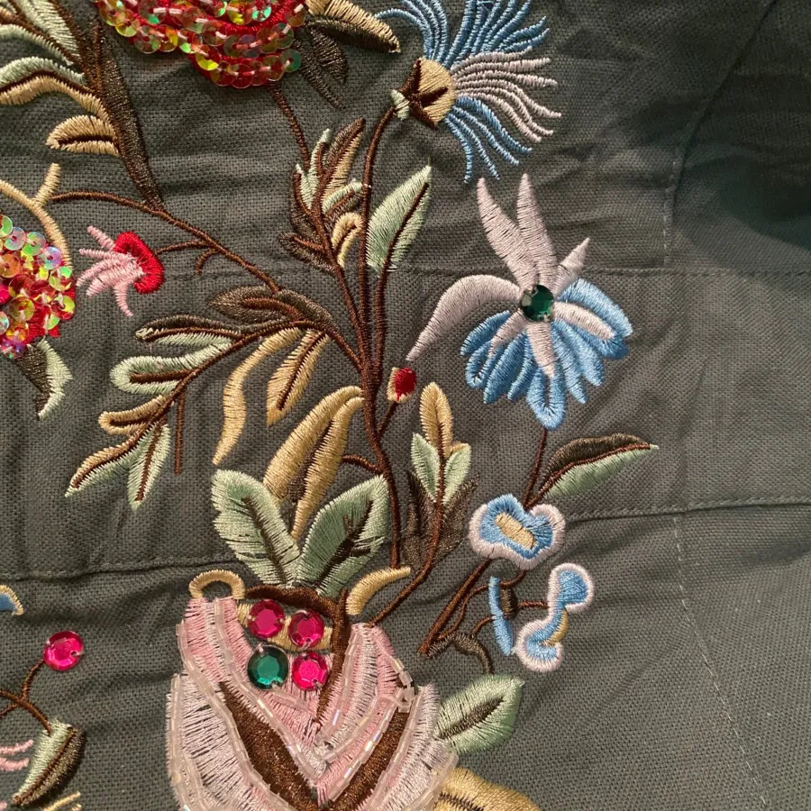 کت کتان سنگدوزی اورجینال