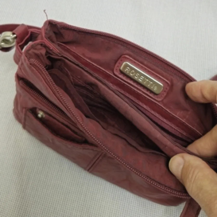 کیف رو دوشی زرشکی
