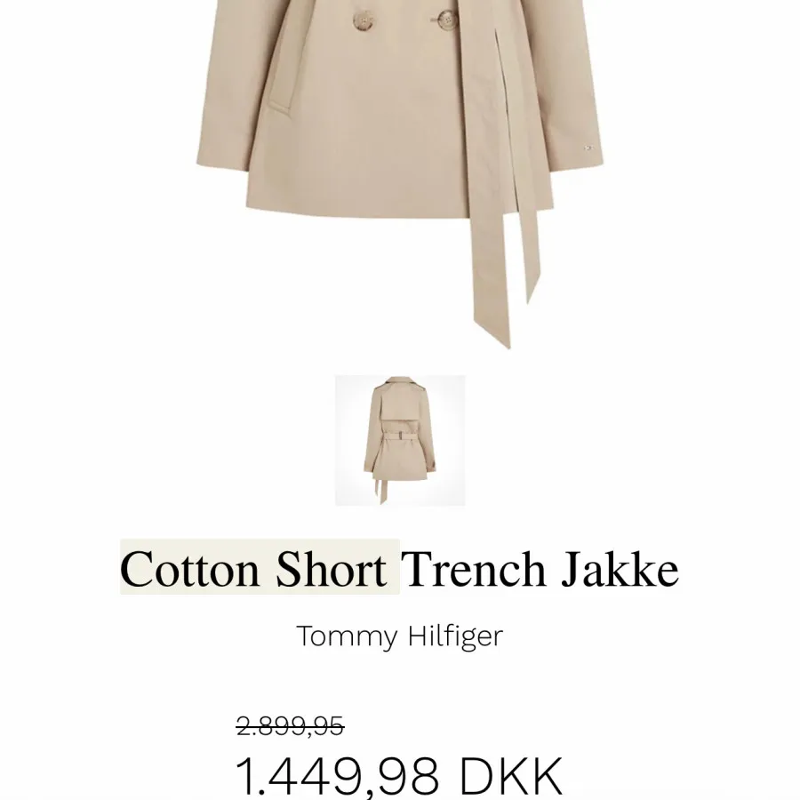 ترنچ کت Tommy Hilfiger