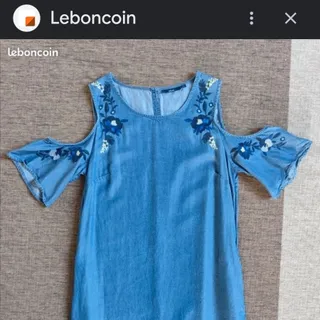 پیراهن جین گلدوزی شده