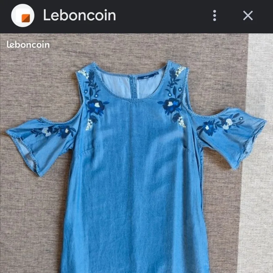 پیراهن جین گلدوزی شده