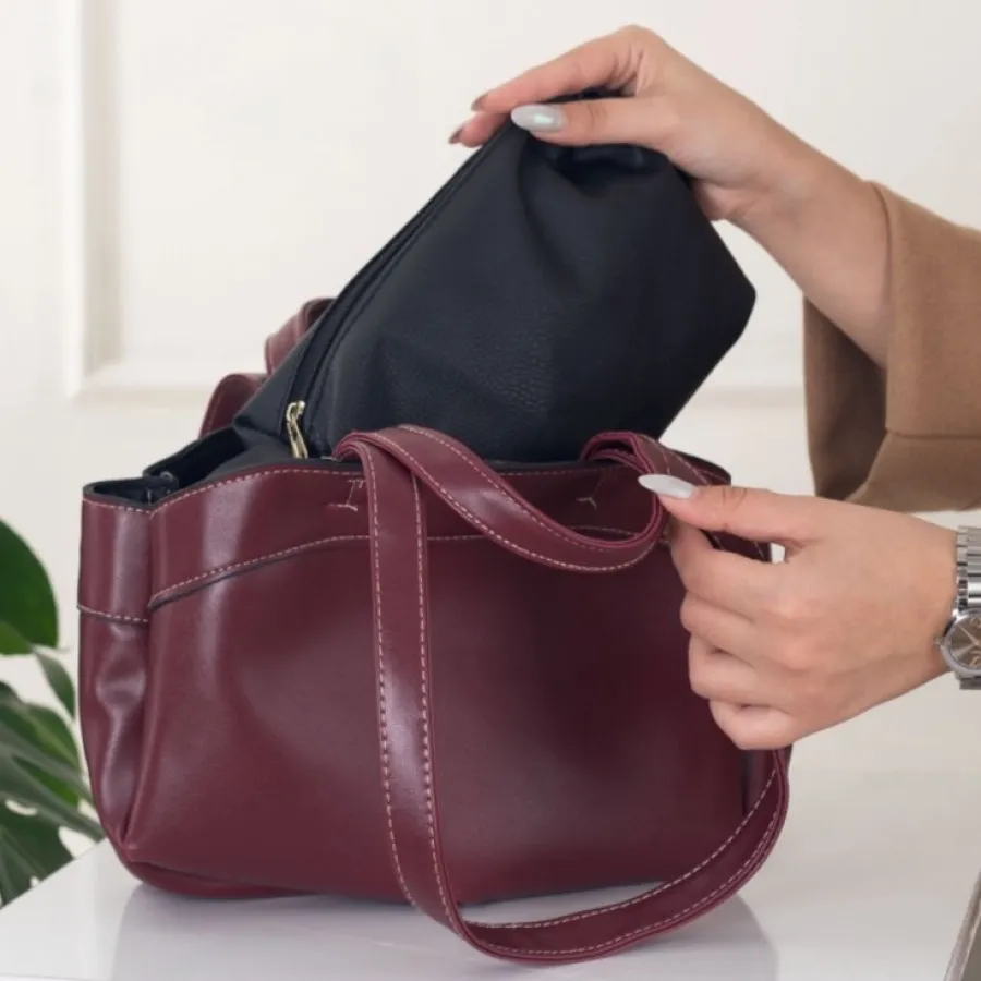 کیف دوشی زرشکی
