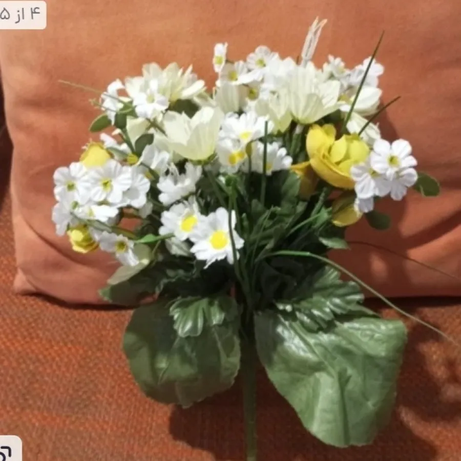 دسته گل بابونه و میخک