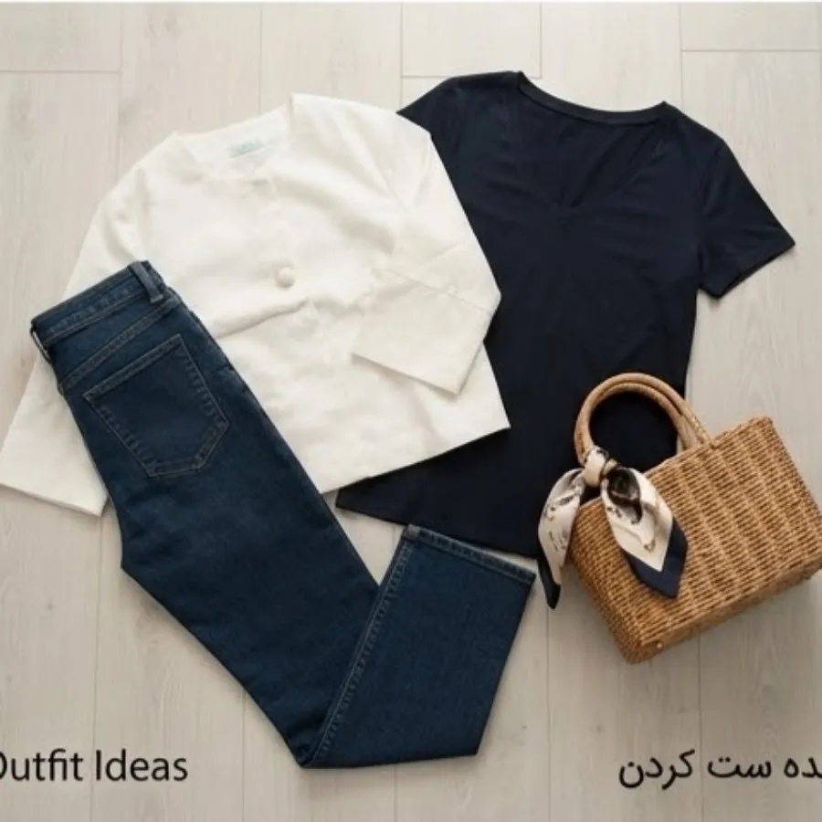کراپ کت سفید شیک و مدرن