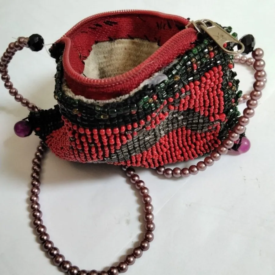 کیف سکه منجوق دوزی قدیمی