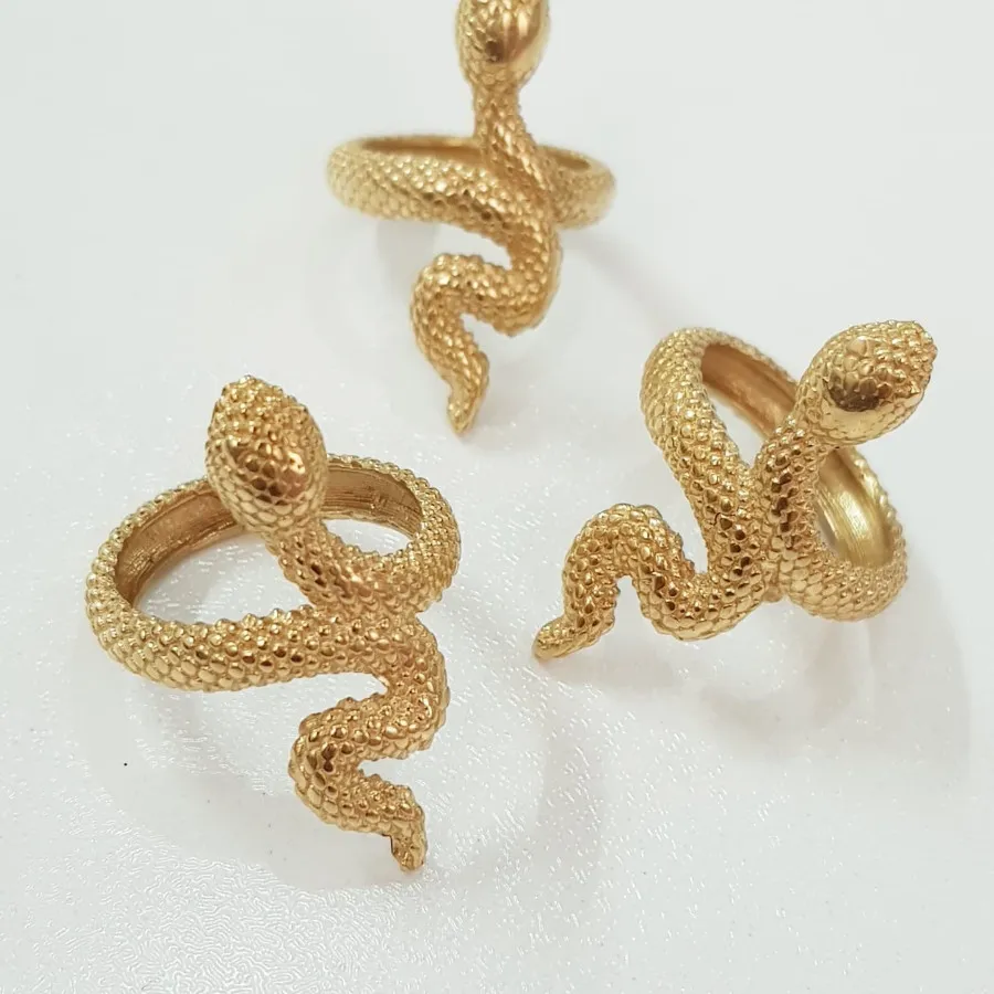 انگشتر طلاروس طرح مار