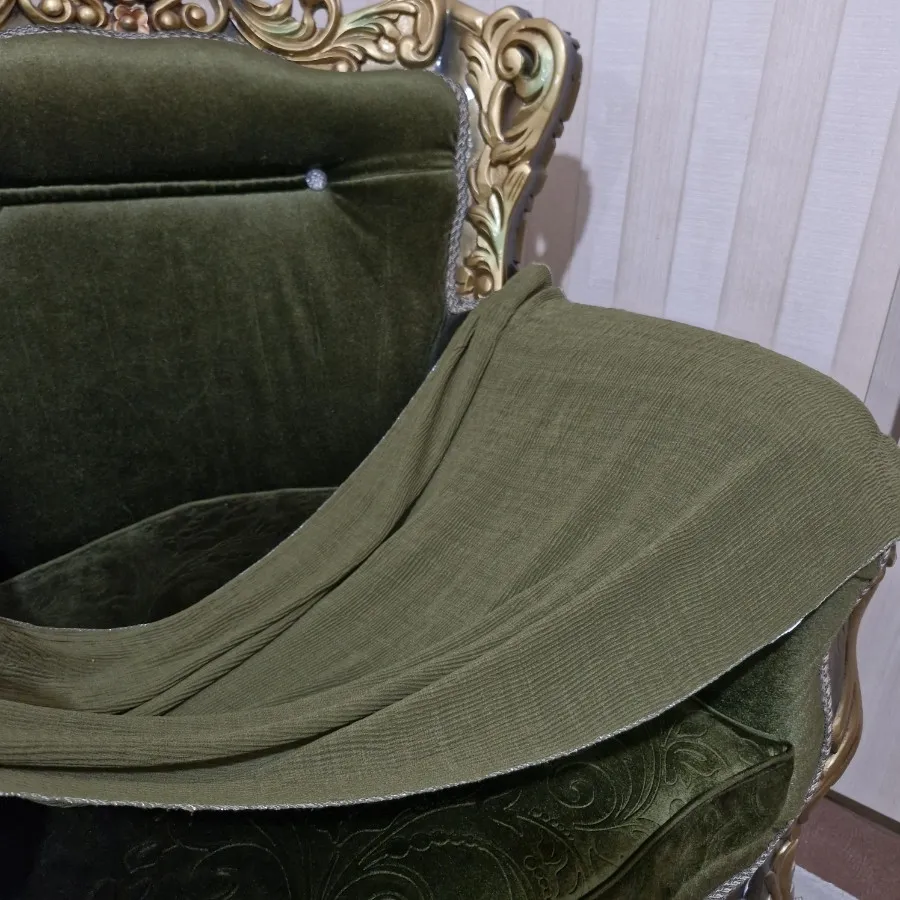 کیف دوشی سبز با شال ست