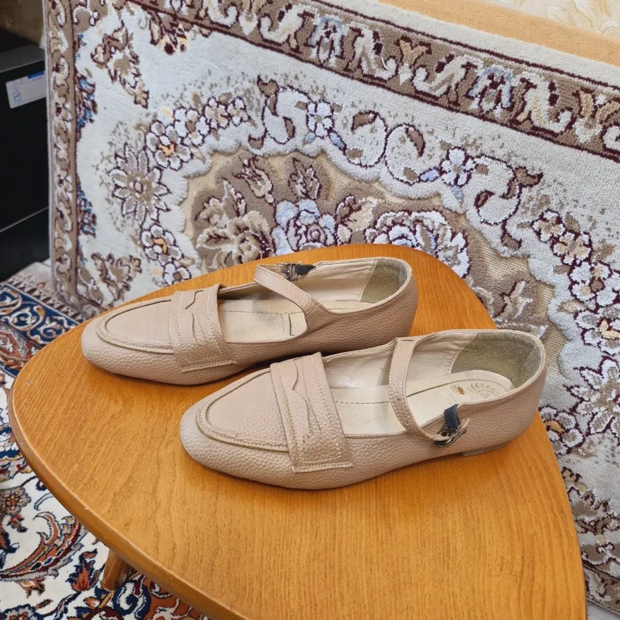 کفش تخت کالج کرمی