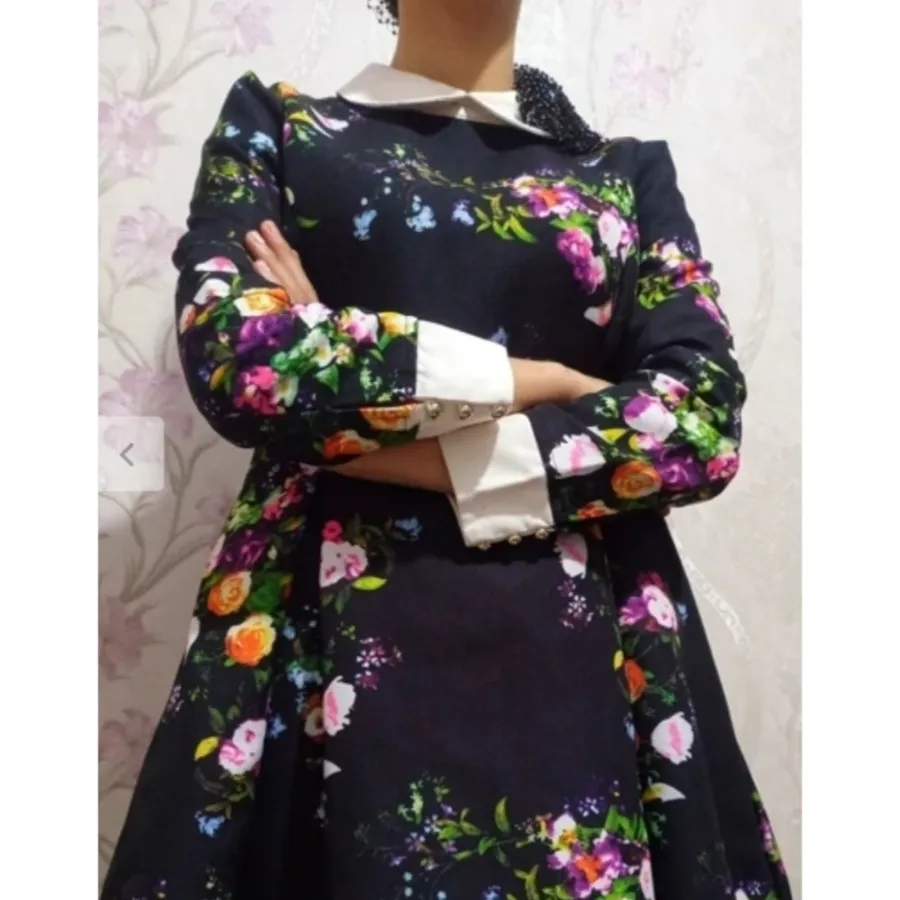 لباس مجلسی گلدار عروسکی