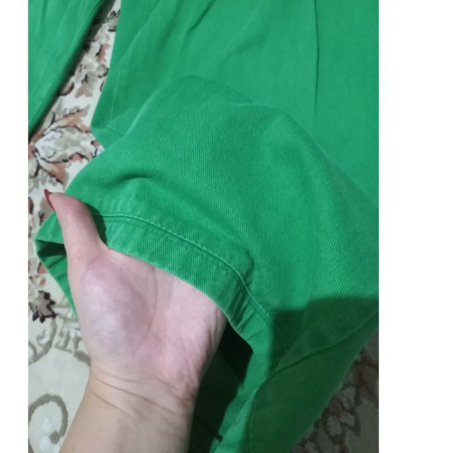 شلوار بگ جین سبز پاییزه