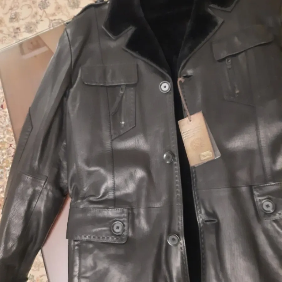 کاپشن چرم طبیعی Tirelli
